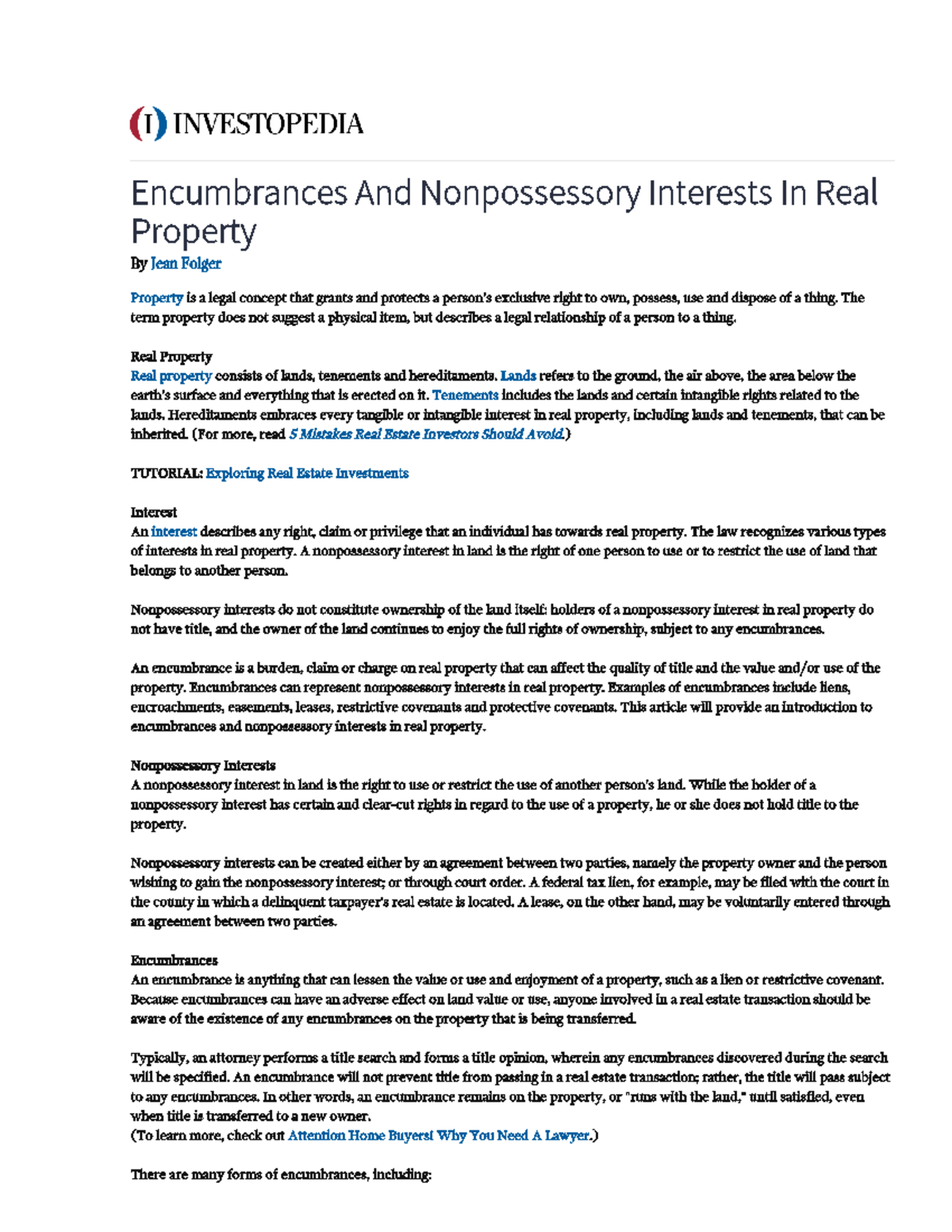 encumbrances-and-nonpossessory-interests-in-real-property