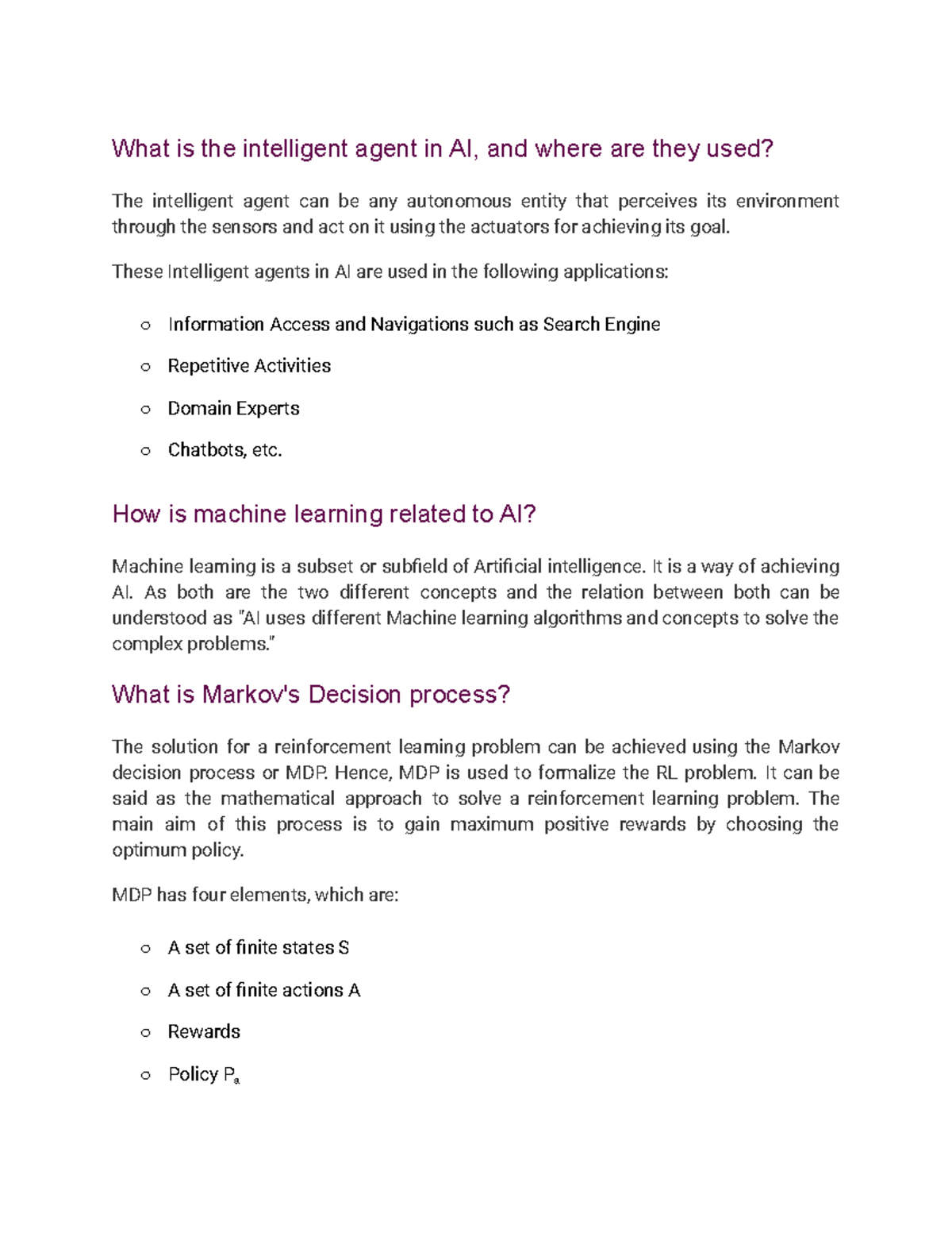 Artificial Intelligence - What is the intelligent agent in AI, and ...