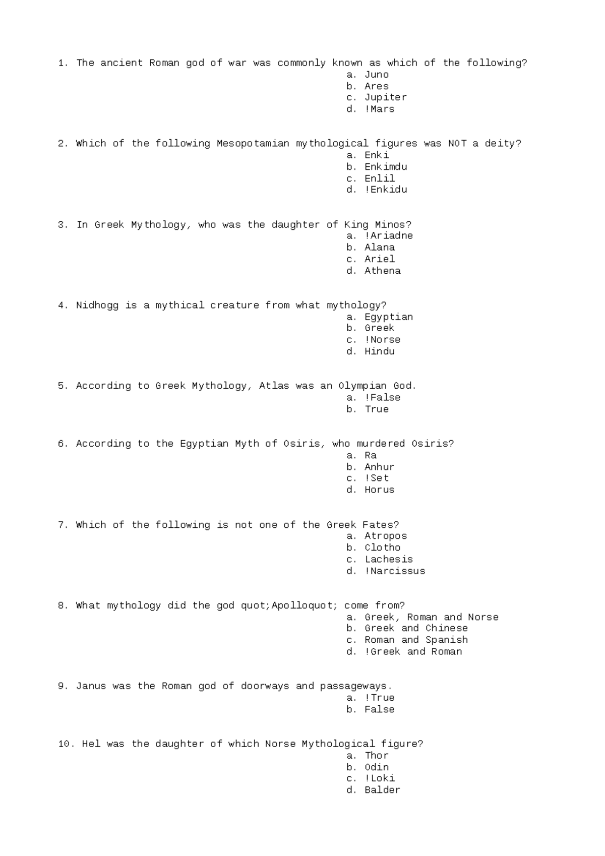 HIST301 demo 3 - Document - The ancient Roman god of war was commonly ...