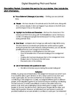 Copy of Digital Storytelling Packet - Digital Storytelling Packet ...