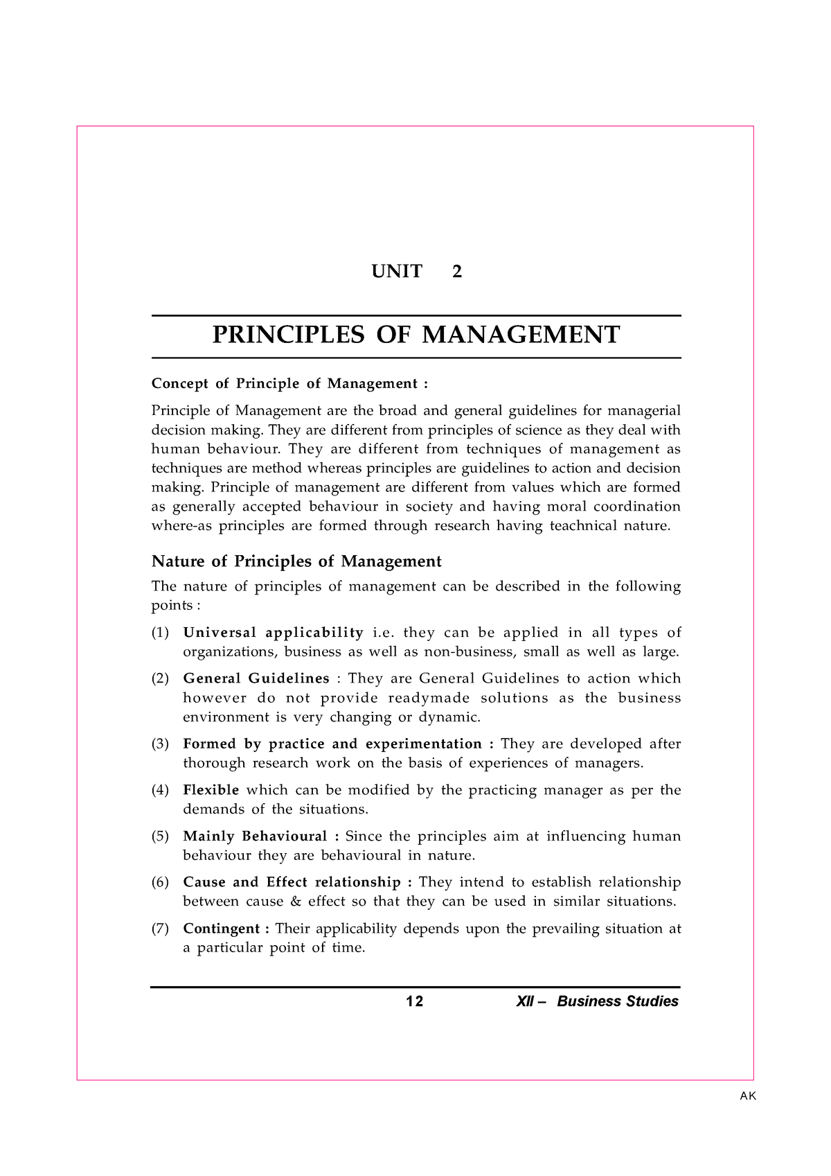 12 Business Studies CH 02 Principles Of Management - 12 XII – Business ...