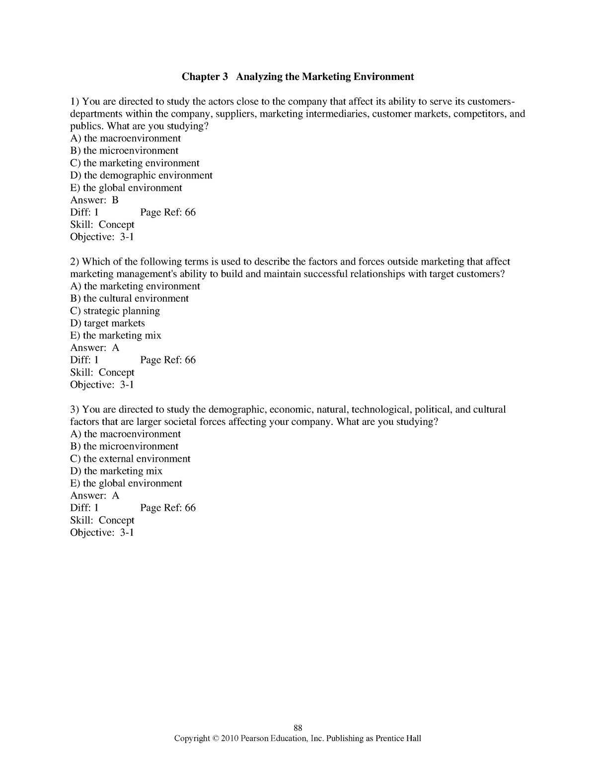 Marketing Chapter 3 - 88 Chapter 3 Analyzing The Marketing Environment ...