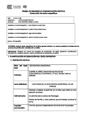 PA2 - Comunicación - PRUEBA MIXTA DE COMUNICACI”N EFECTIVA Estrategias ...