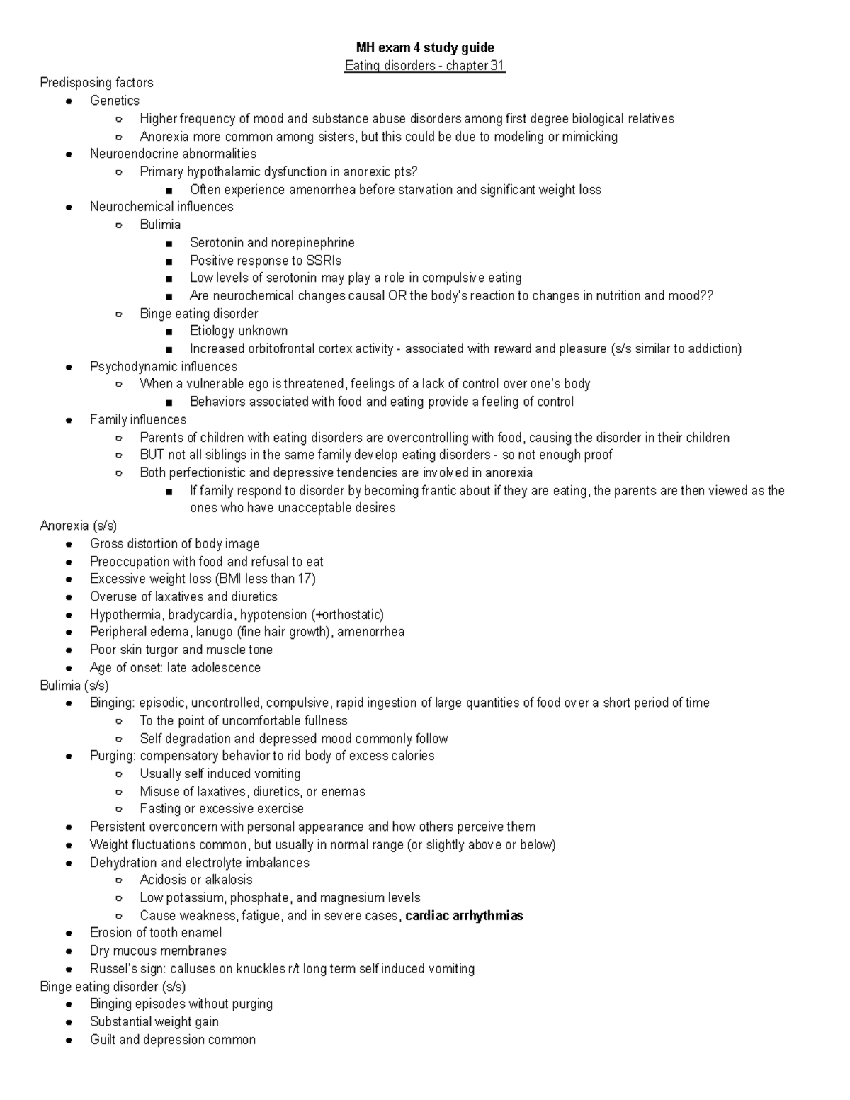 Exam 4 study guide mental health.docx.pdf - MH exam 4 study guide ...