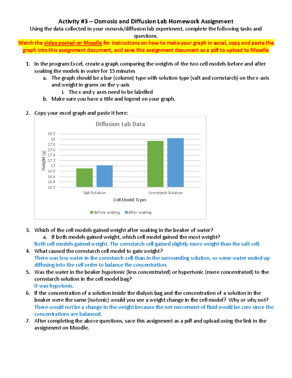 BIOL 112 Activity #3 -2 - Activity #3 – Osmosis and Diffusion Lab ...