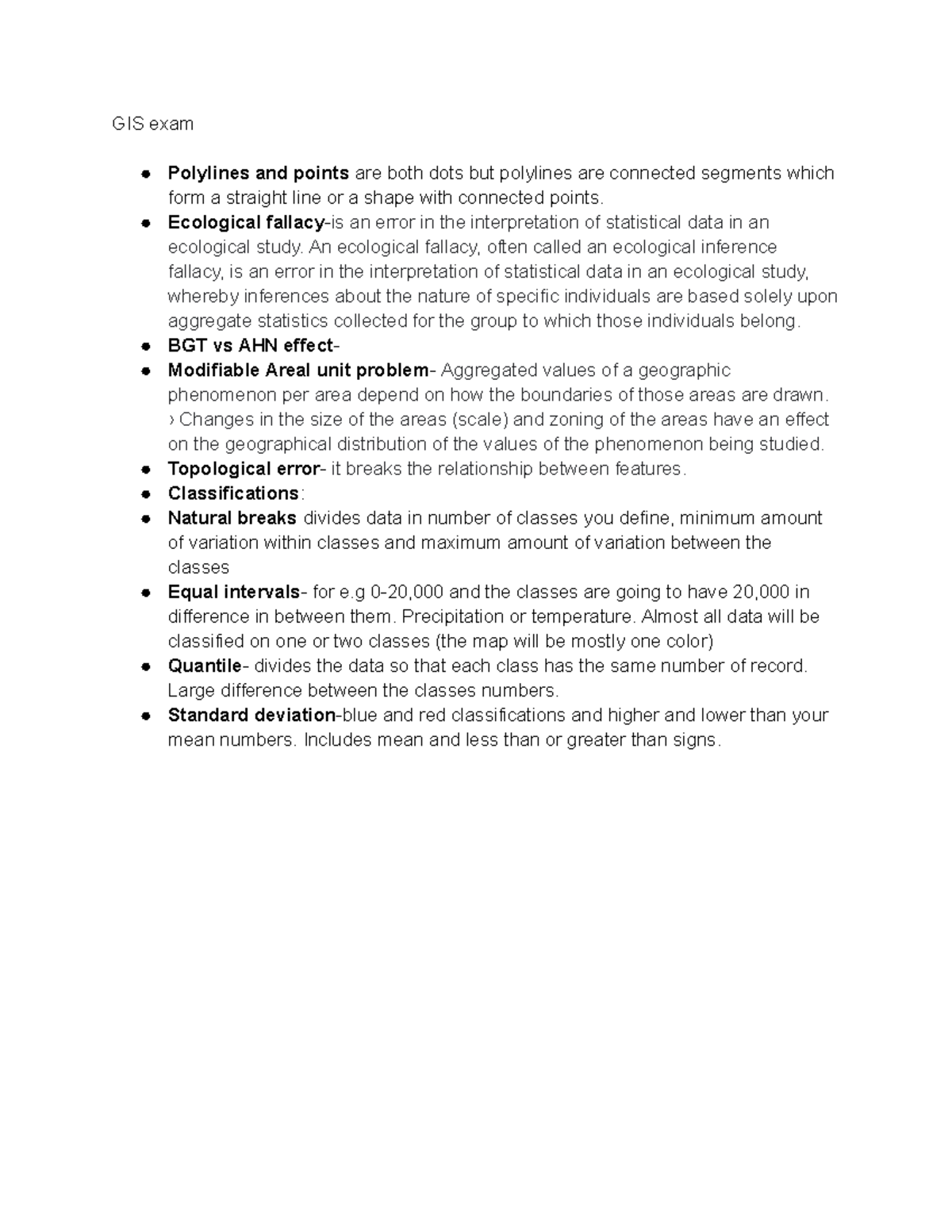 GIS - Geographic Information System Practice Material Notes ...