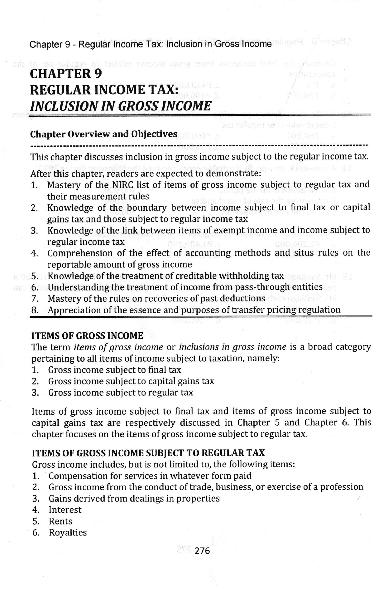 TAX231 Lesson 5 Regular Income TAX- Inclusions IN Gross Income ...