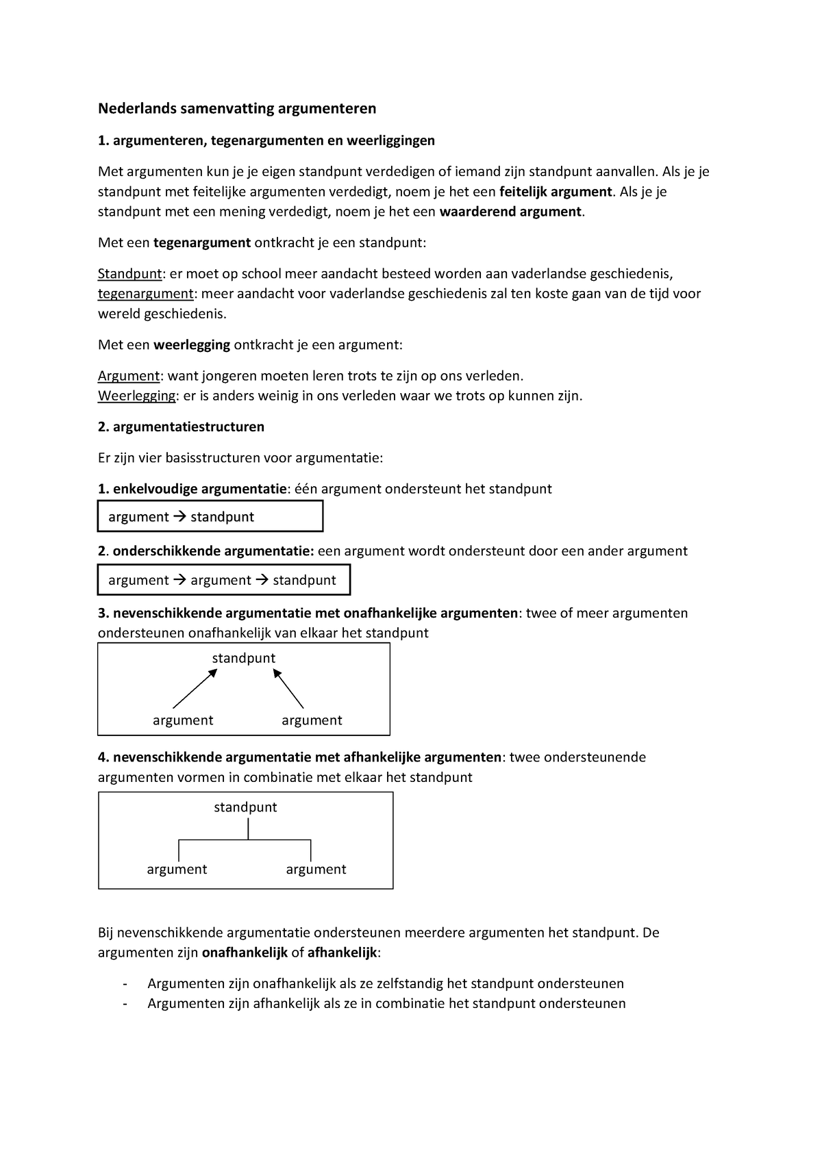 Nederlands Samenvatting Argumenteren Klas 4 - Nederlands Samenvatting ...