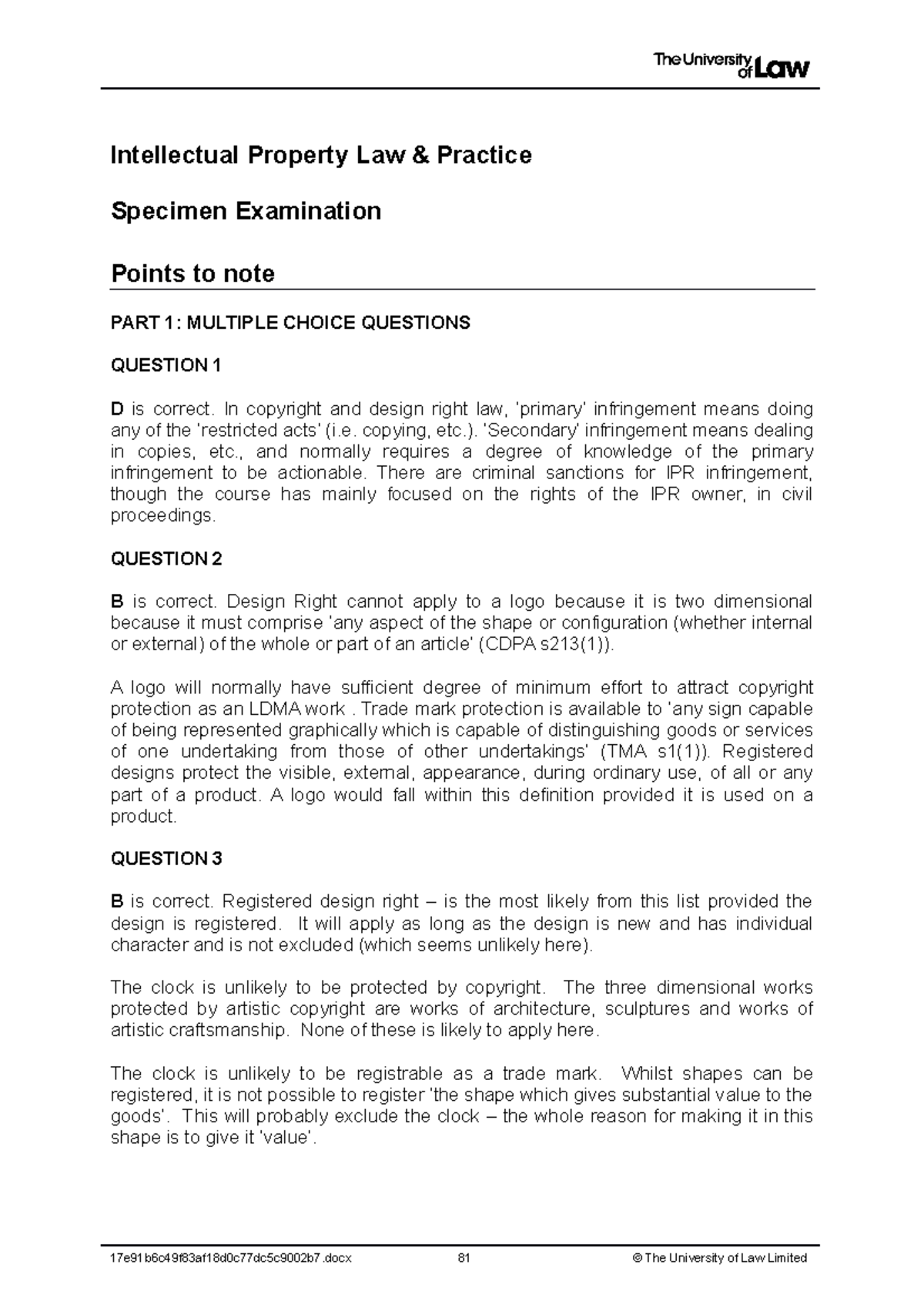 2223 Ip Ce01 Specimen Assessment Sample Answer Studocu