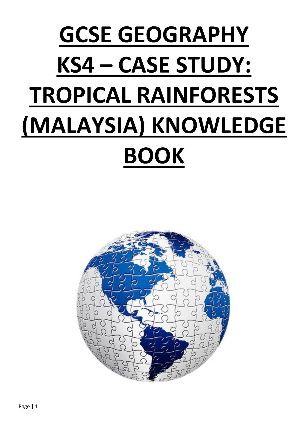 gcse geography tropical rainforest case study
