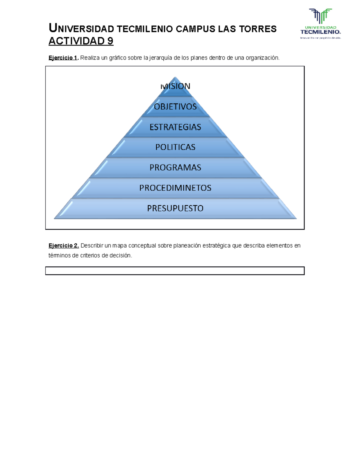 Actividad 9 Taller de planeacion y toma de decisiones Octubre 2019 LT ...