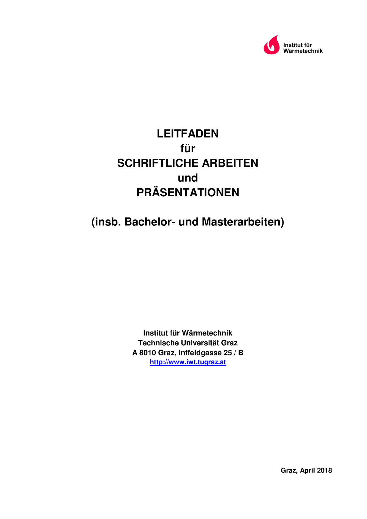 Leitfaden Schriftl Arbeiten Praes 2018 0425 - LEITFADEN Für ...