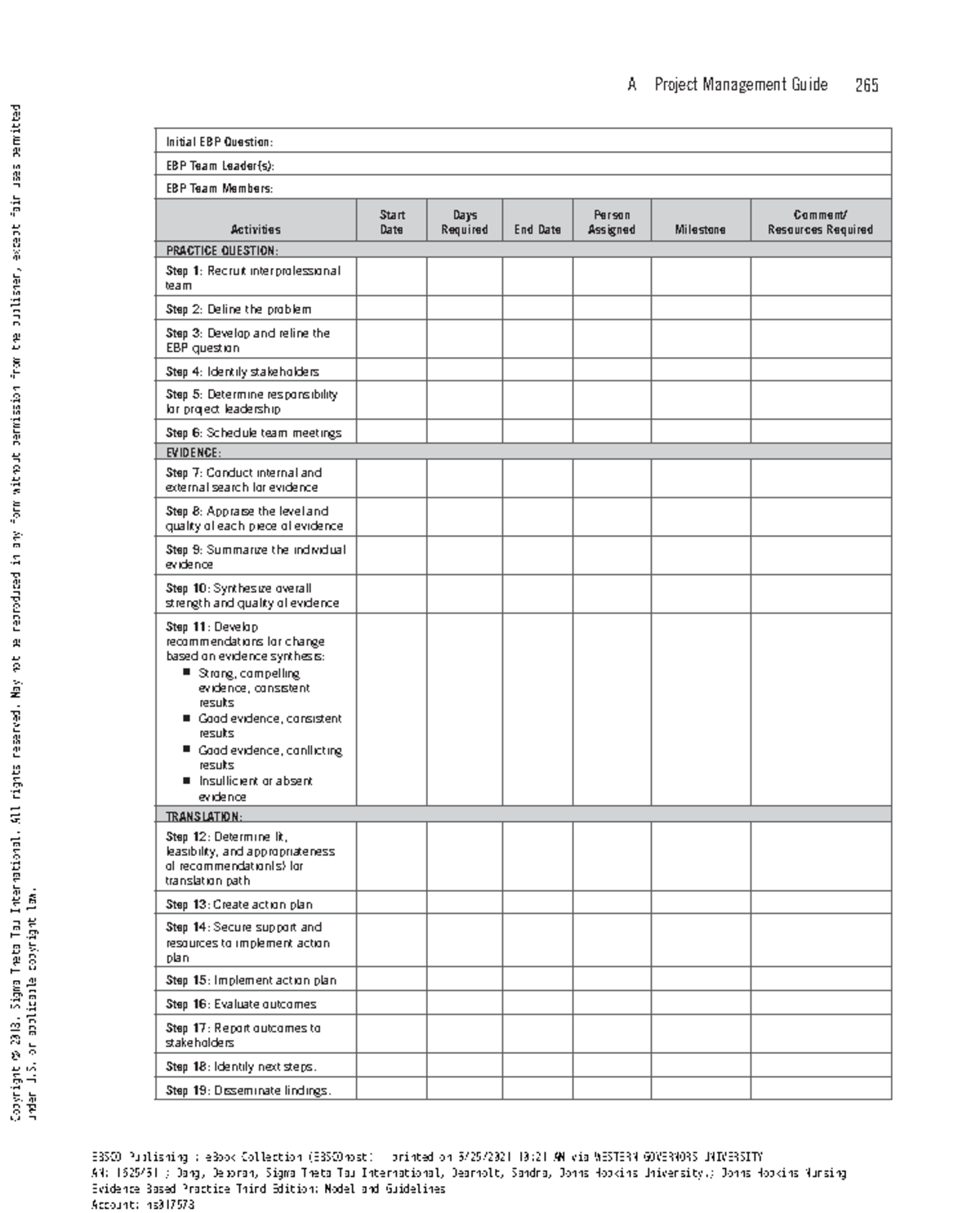 Project Management Guide - Step 19: Disseminate findings. Copyright ...