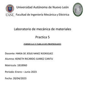 Practica 8 LAB ME 1818960 - Vibraciones Mecánicas Y Laboratorio ...