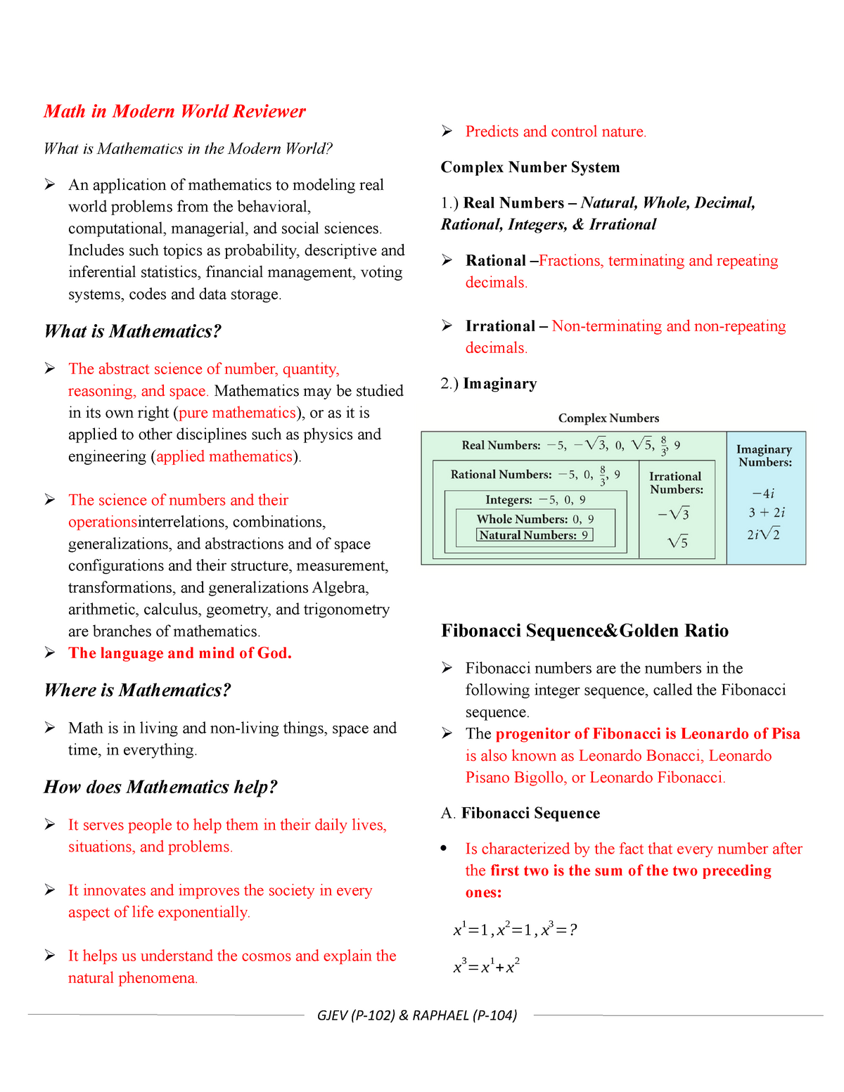reflective essay about mathematics in the modern world