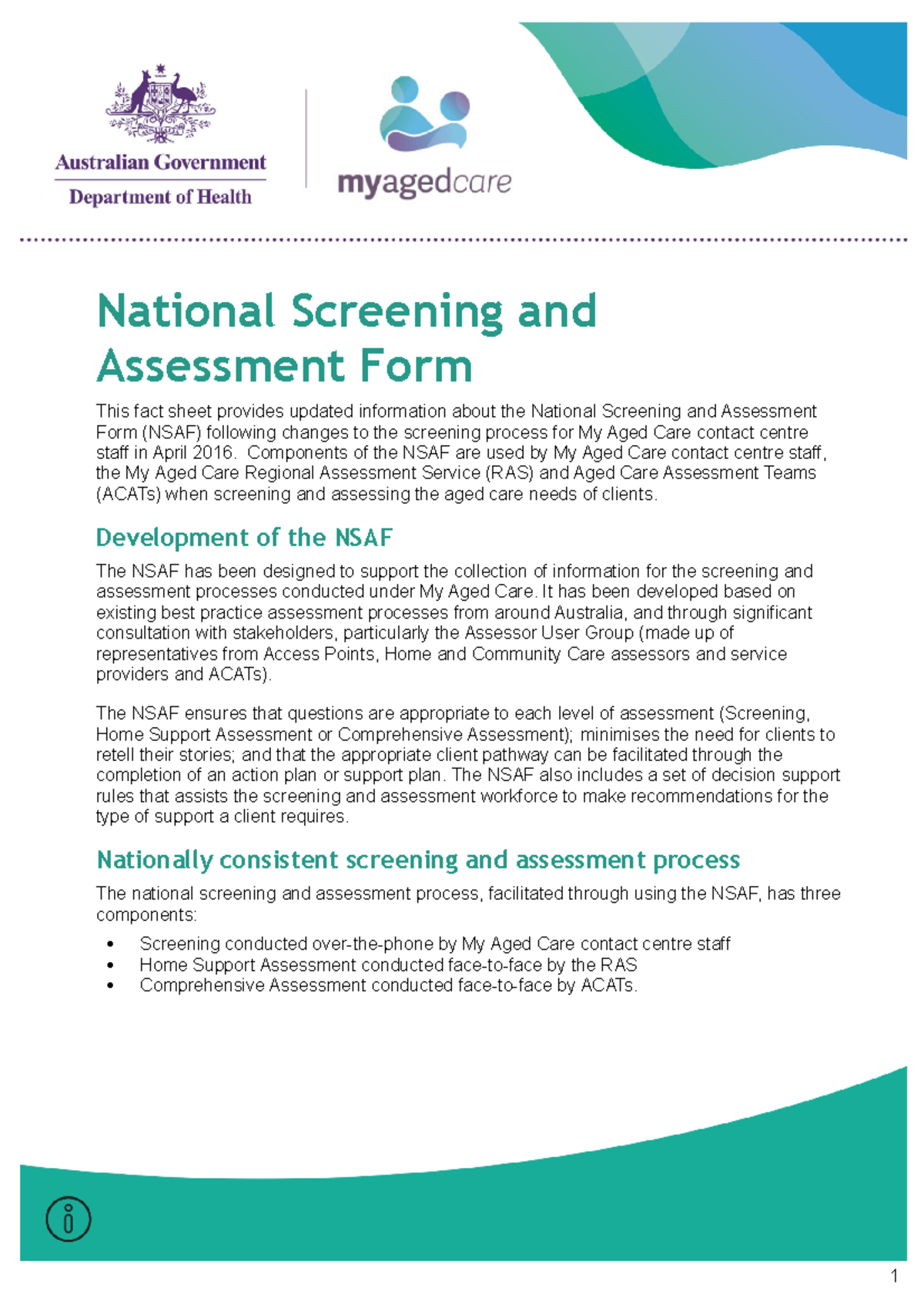 National screening and assessment form fact sheet february 2017