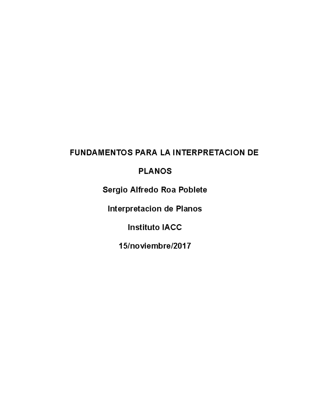 Plantilla Tarea Terpretacion De Planos Fundamentos Para La