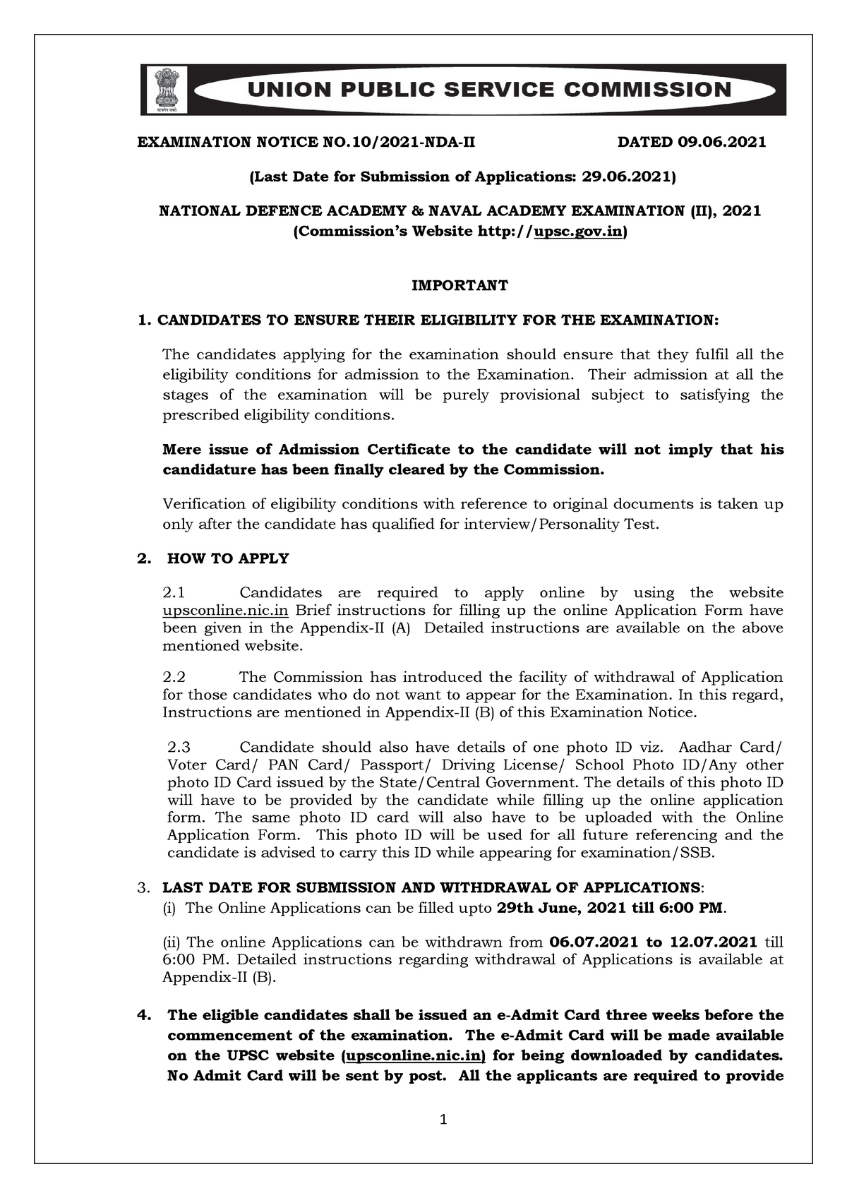 Notif-NDA-NA-II-2021-Engl-09062021 0 - EXAMINATION NOTICE NO/2021-NDA ...