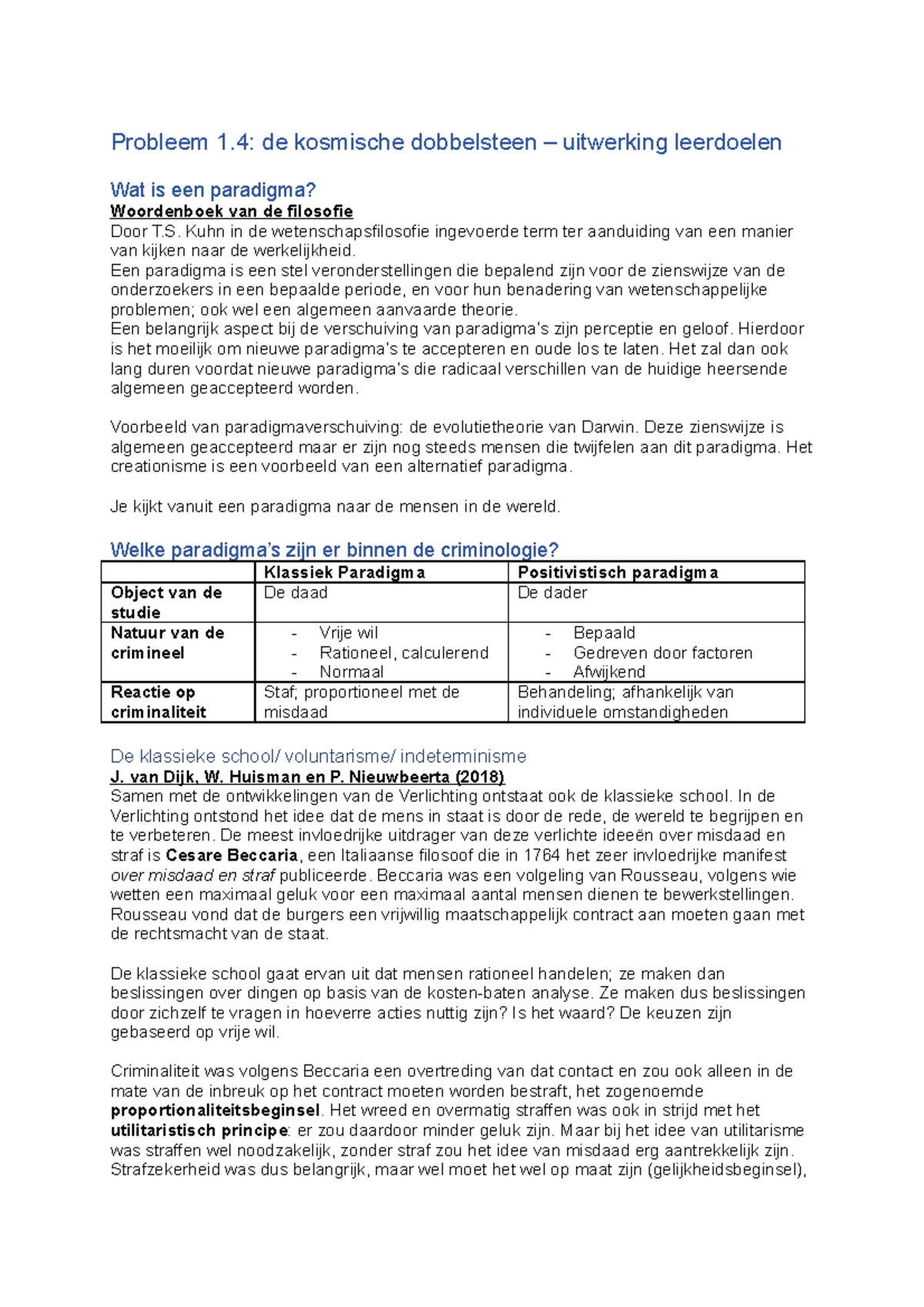 Probleem 1.4 Uitwerking Leerdoelen - Probleem 1: De Kosmische ...