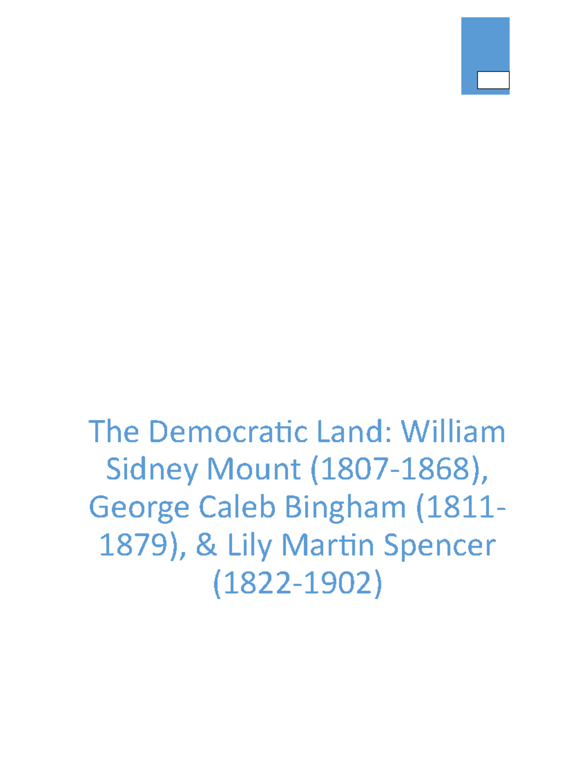 Mount, bingham, spencer - The Democratic Land: William Sidney Mount ...