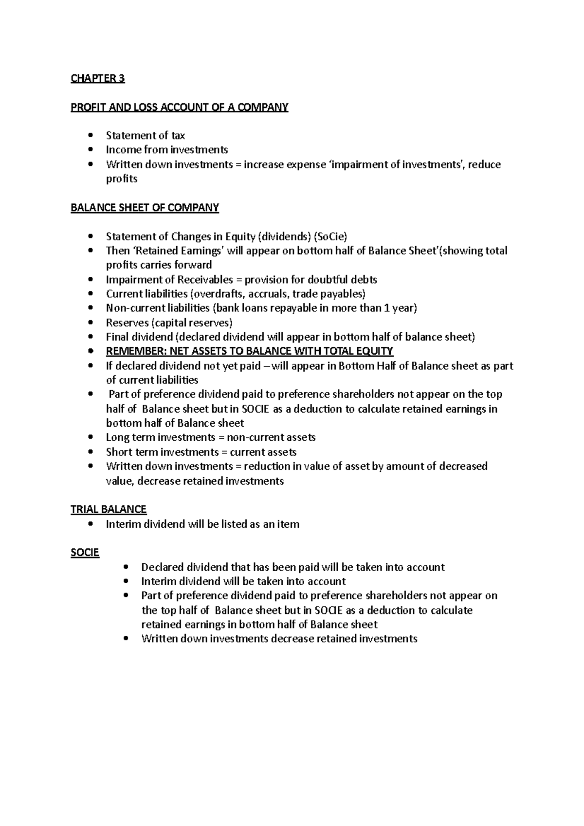 Chapter 3 notes - IU IUGIUG UIH - BPP - Studocu