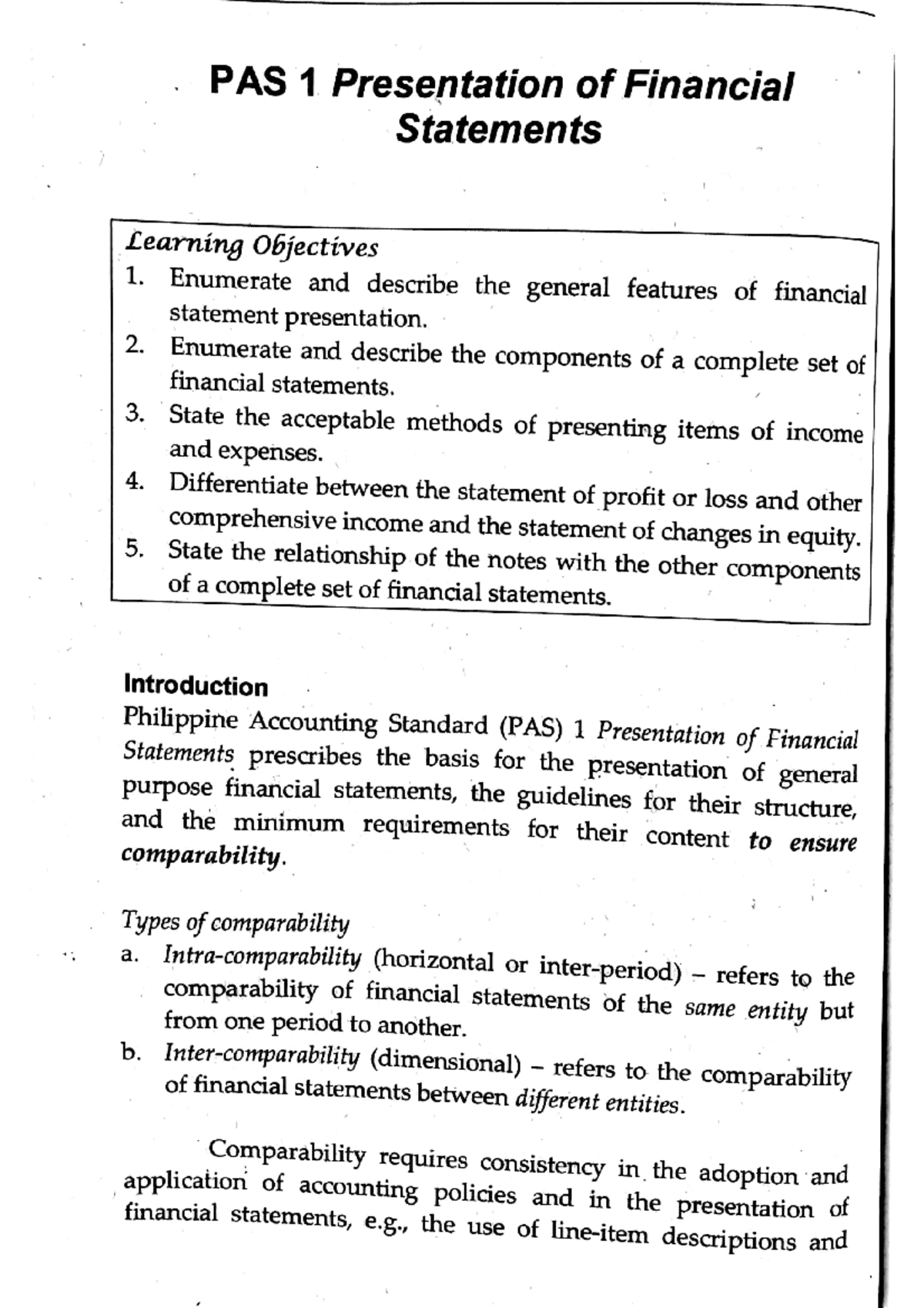 PAS 1 Presentation OF Financial Statements - Legal Management - Studocu
