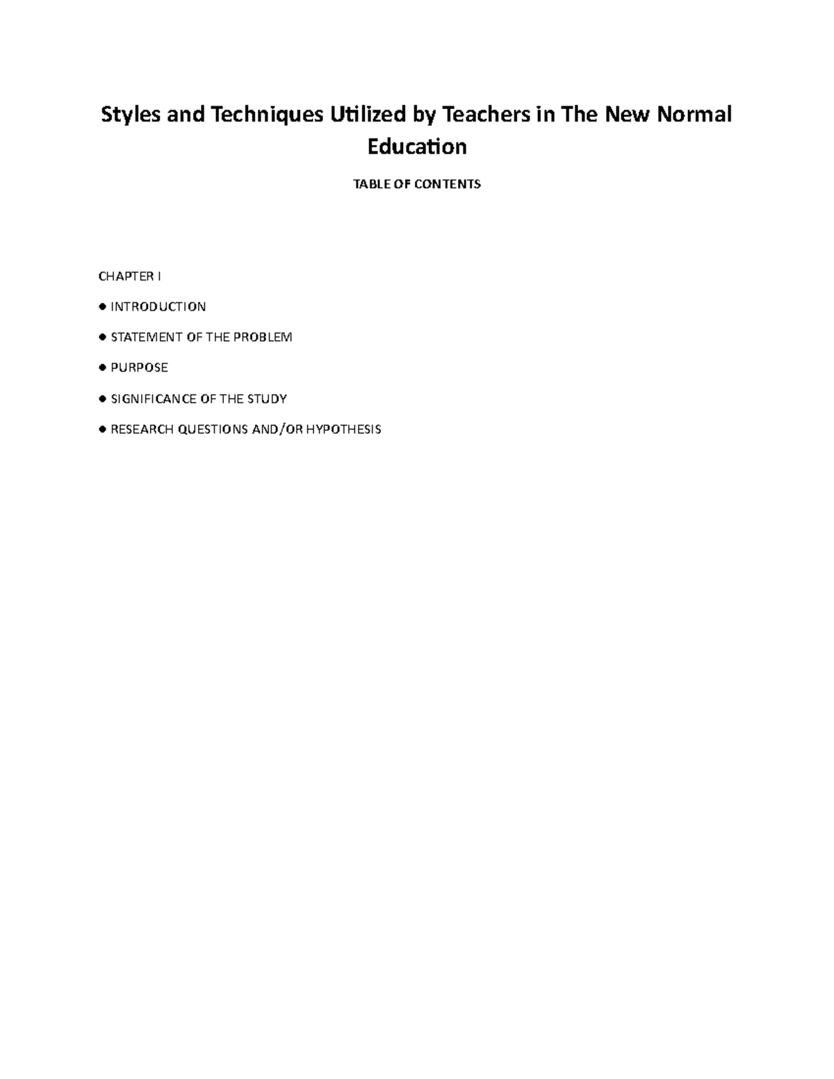 Research Styles and Techniques Utilized by Teachers in The New Normal ...
