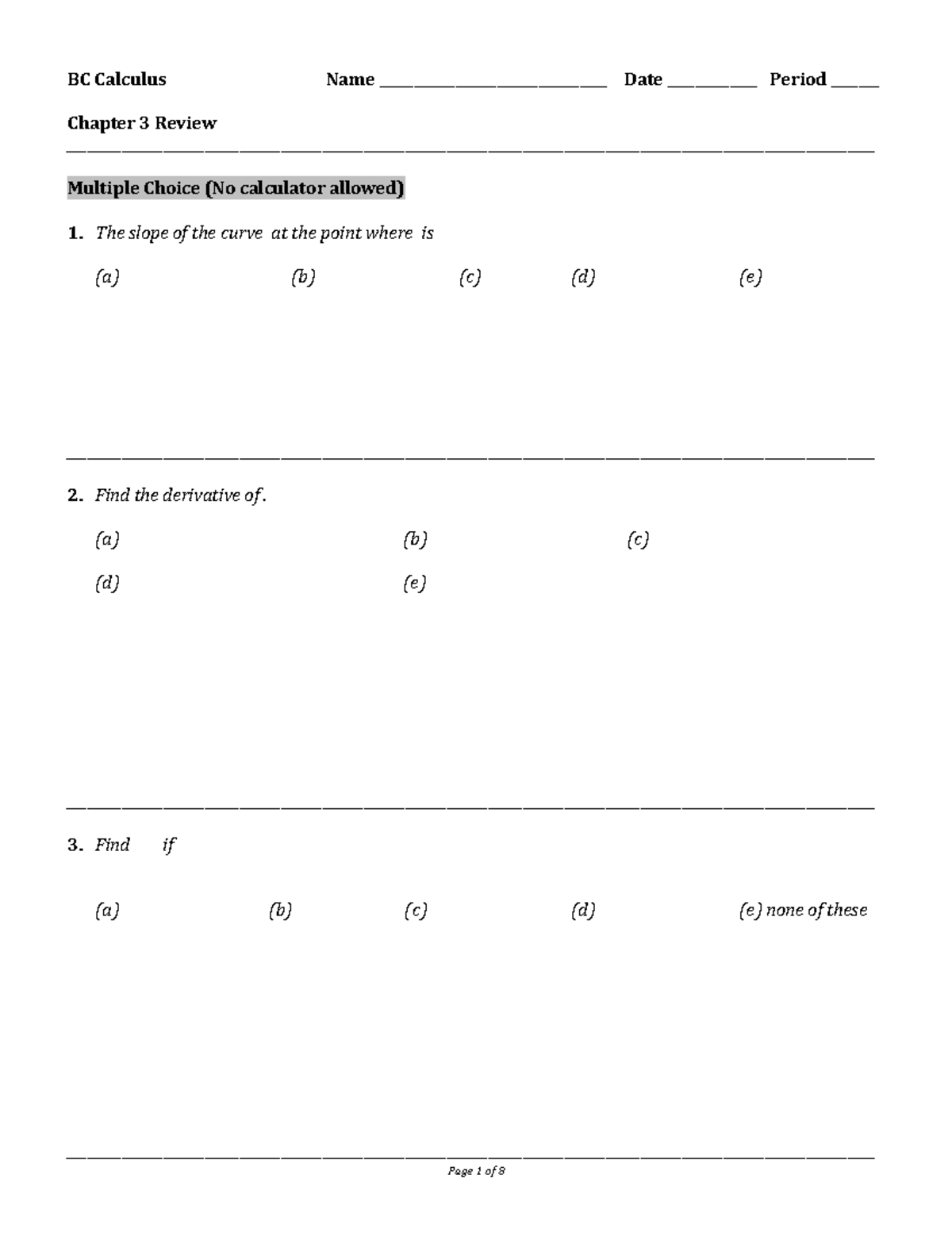 CH+3+Review - This is a very clear and short summary. Make sure to do ...