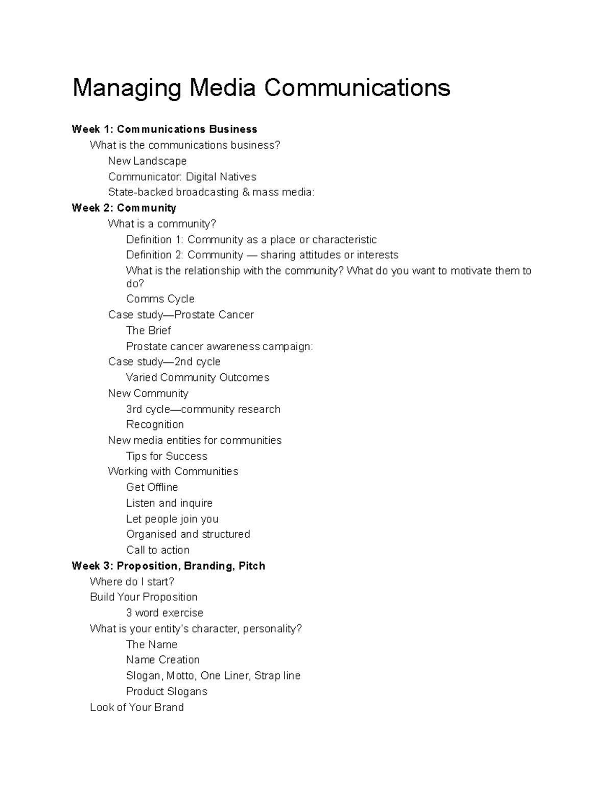 Managing Media Communications - A nose for public opinion Producers ...