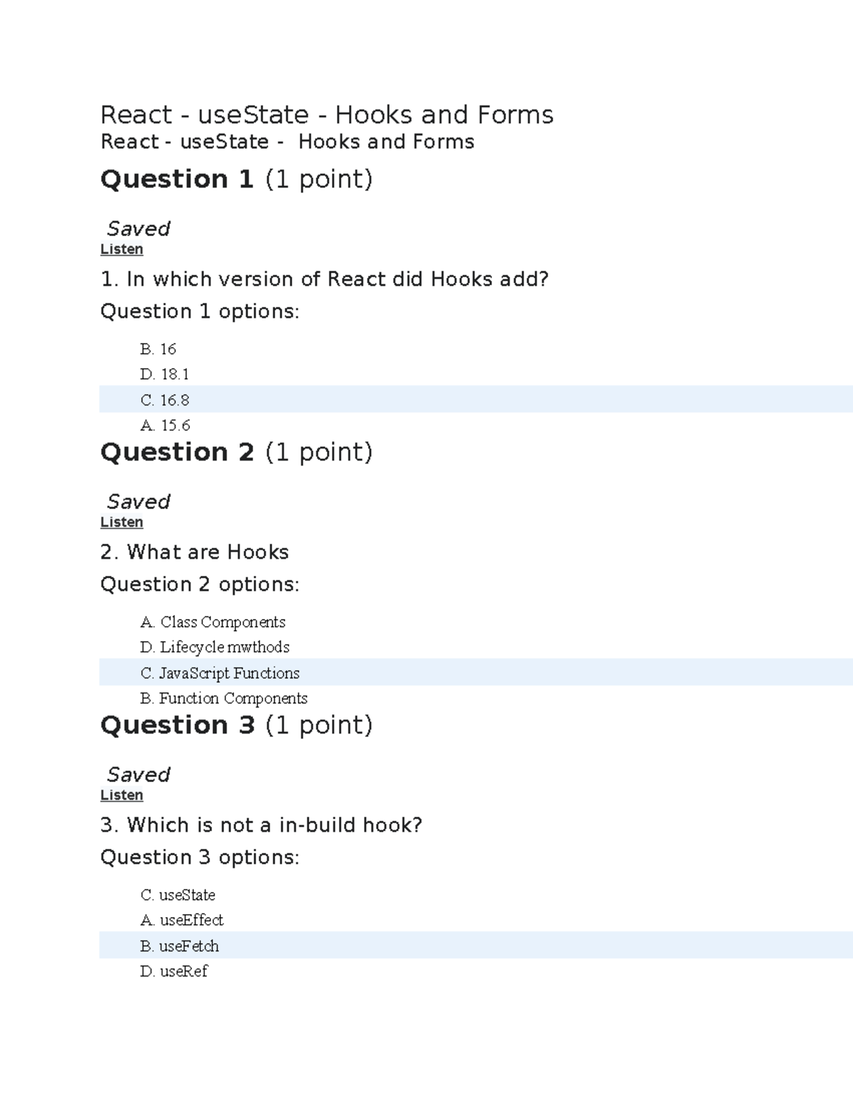 React good React useState Hooks and Forms React useState
