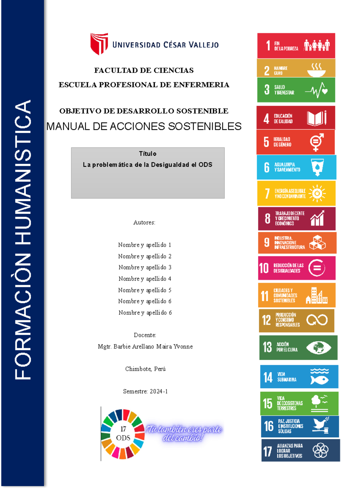 Manual de acciones sostenibles ODS - FACULTAD DE CIENCIAS ESCUELA ...