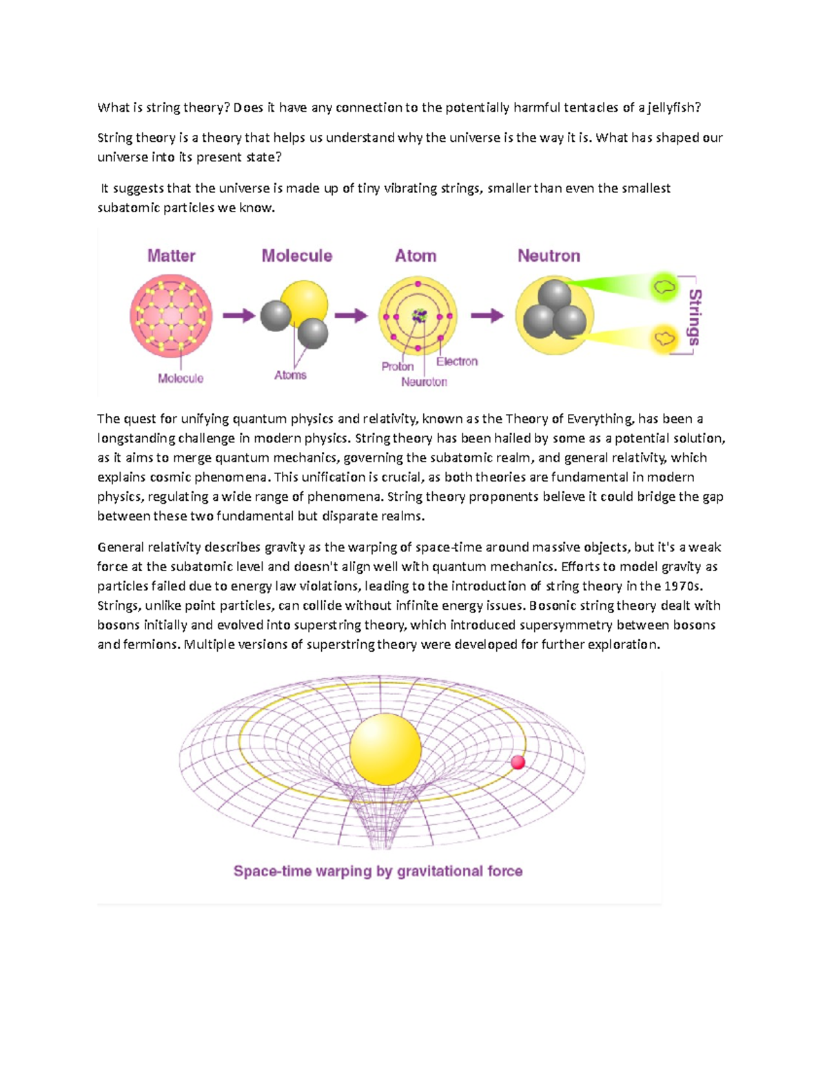 What is string theory - What has shaped our universe into its present ...