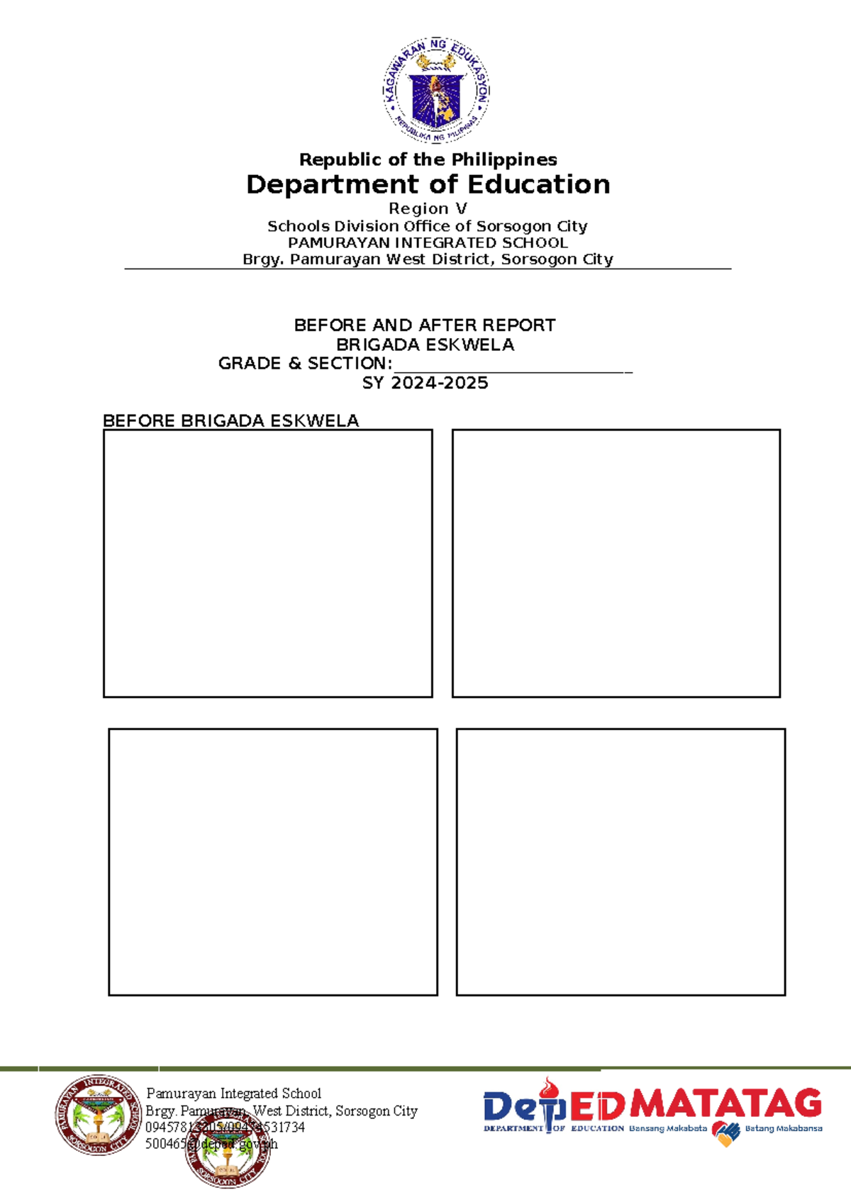 BE-Report - Report for BE.. - Introduction to technology - BEFORE AND ...