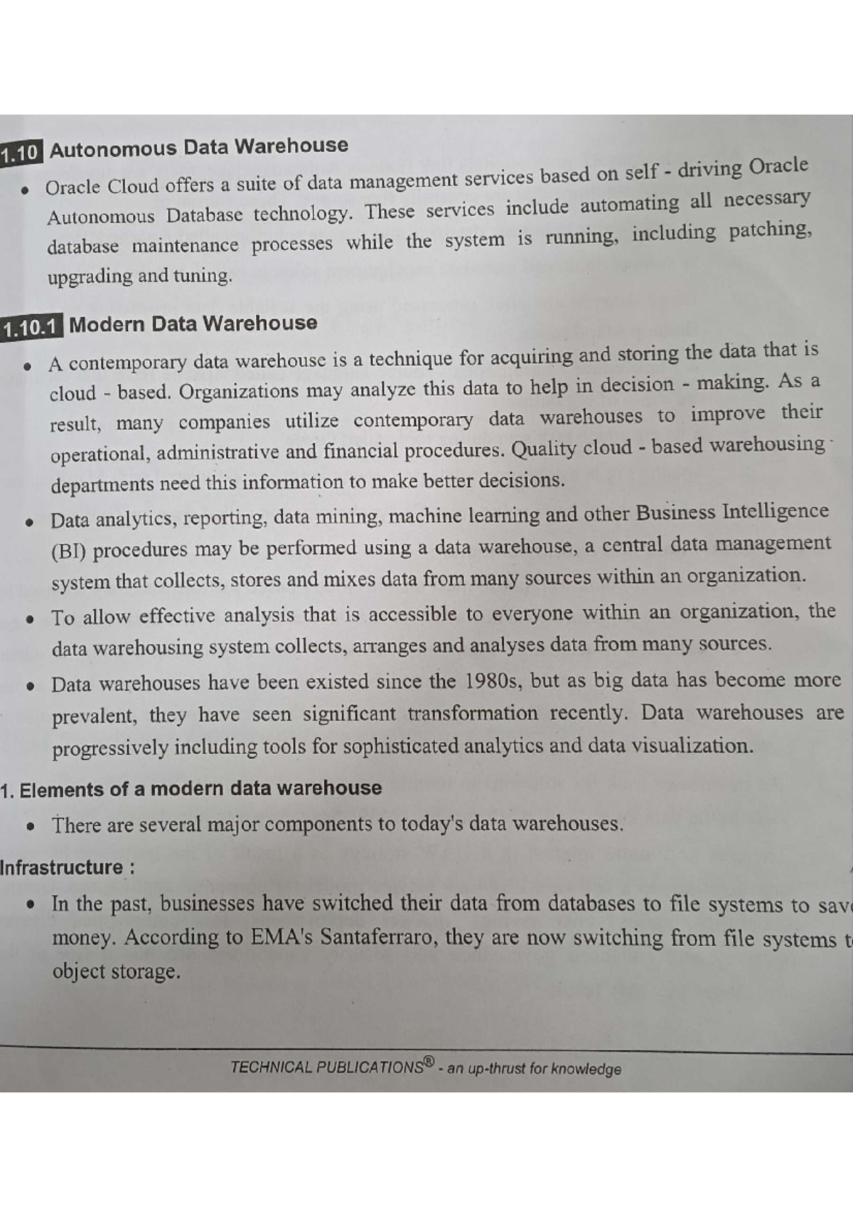 10mark - UNIT 1 IMPORTANT 10 MARKS - 1 Autonomous Data Warehouse Oracle ...