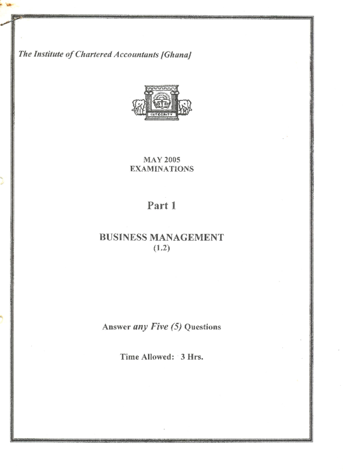 Business Management And Information - B.COM (ACCOUNTING) - Studocu