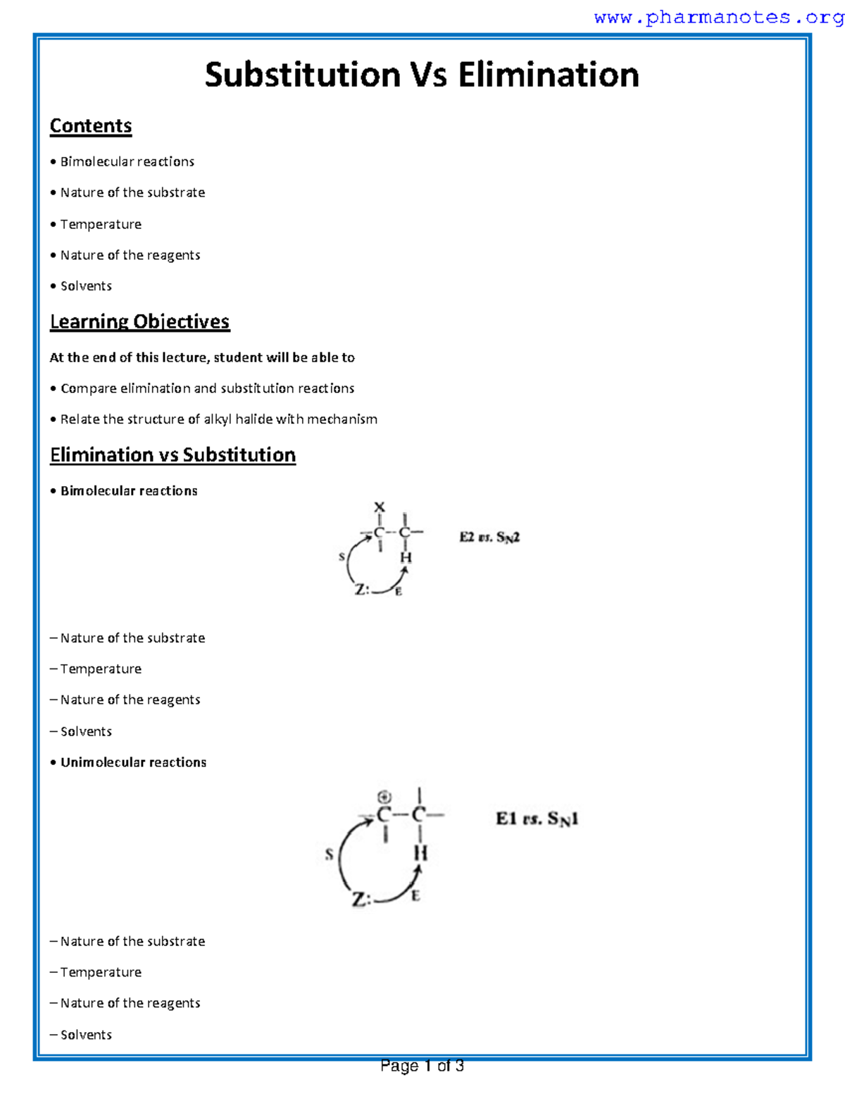 Substitution Vs Elimination - Substitution Vs Elimination Contents 