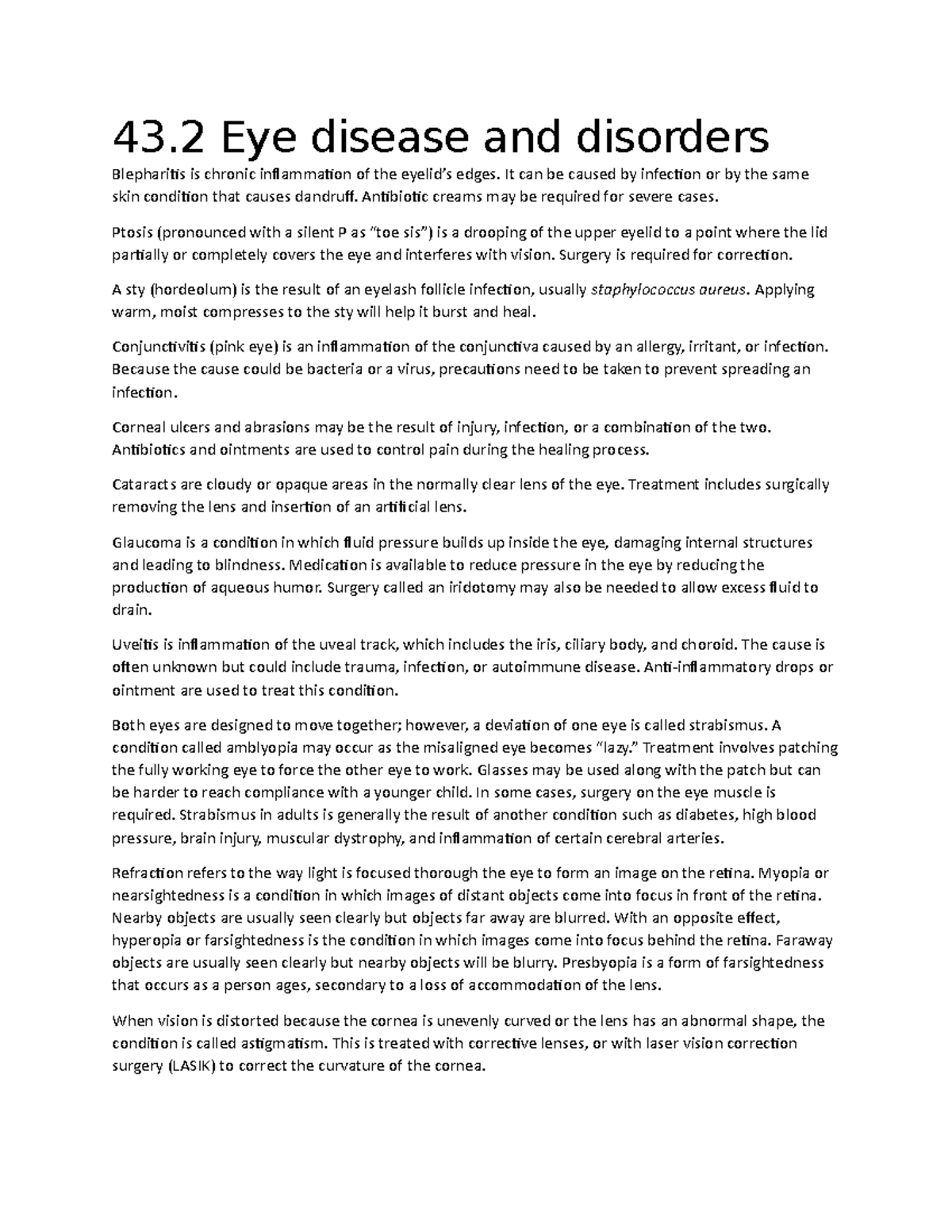 43.2 Eye Disease And Disorders - 43 Eye Disease And Disorders ...