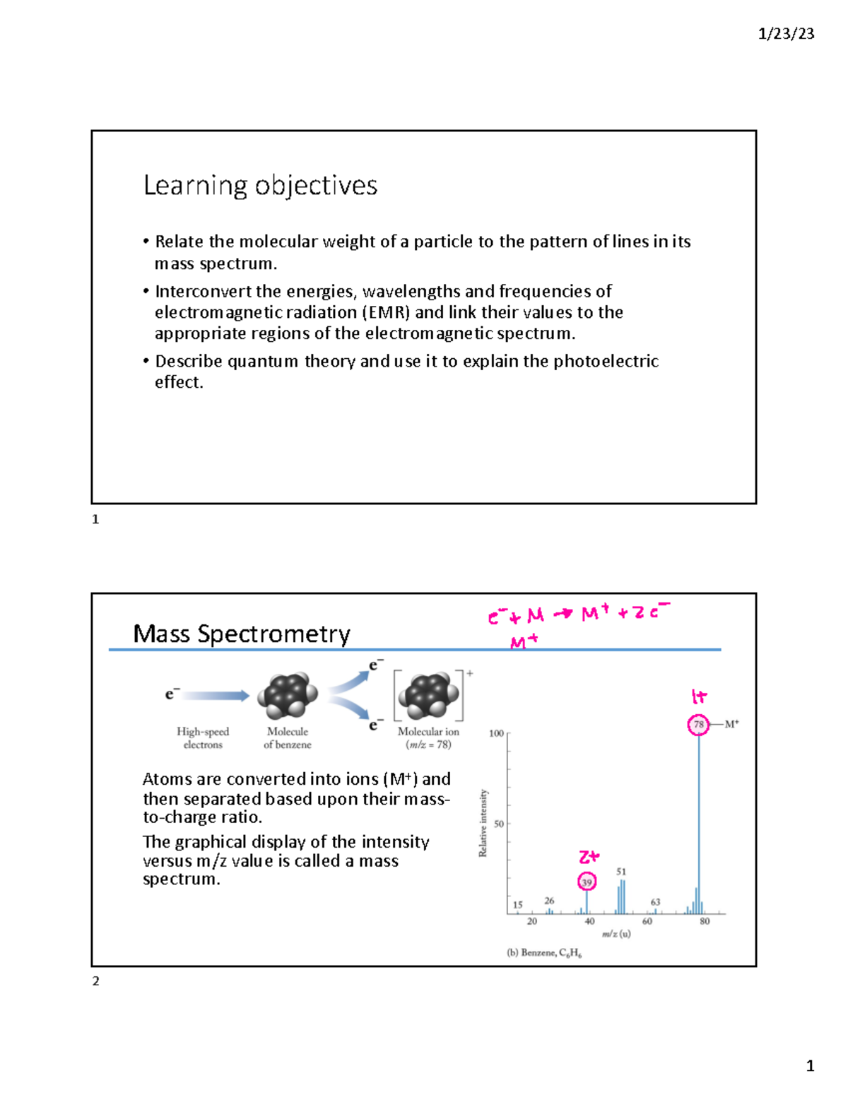 Chem Lesson 6 Lecture Notes - Learning objectives Relate the molecular ...
