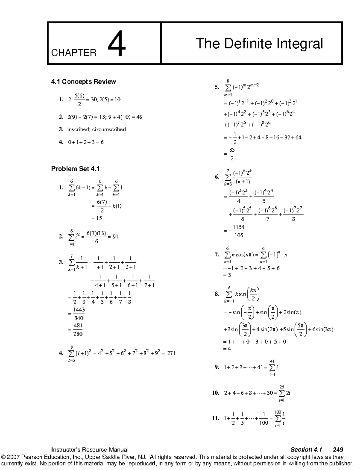 Solution Manual - Calculus 8th Edition Varberg, Purcell, Rigdon Ch04 ...