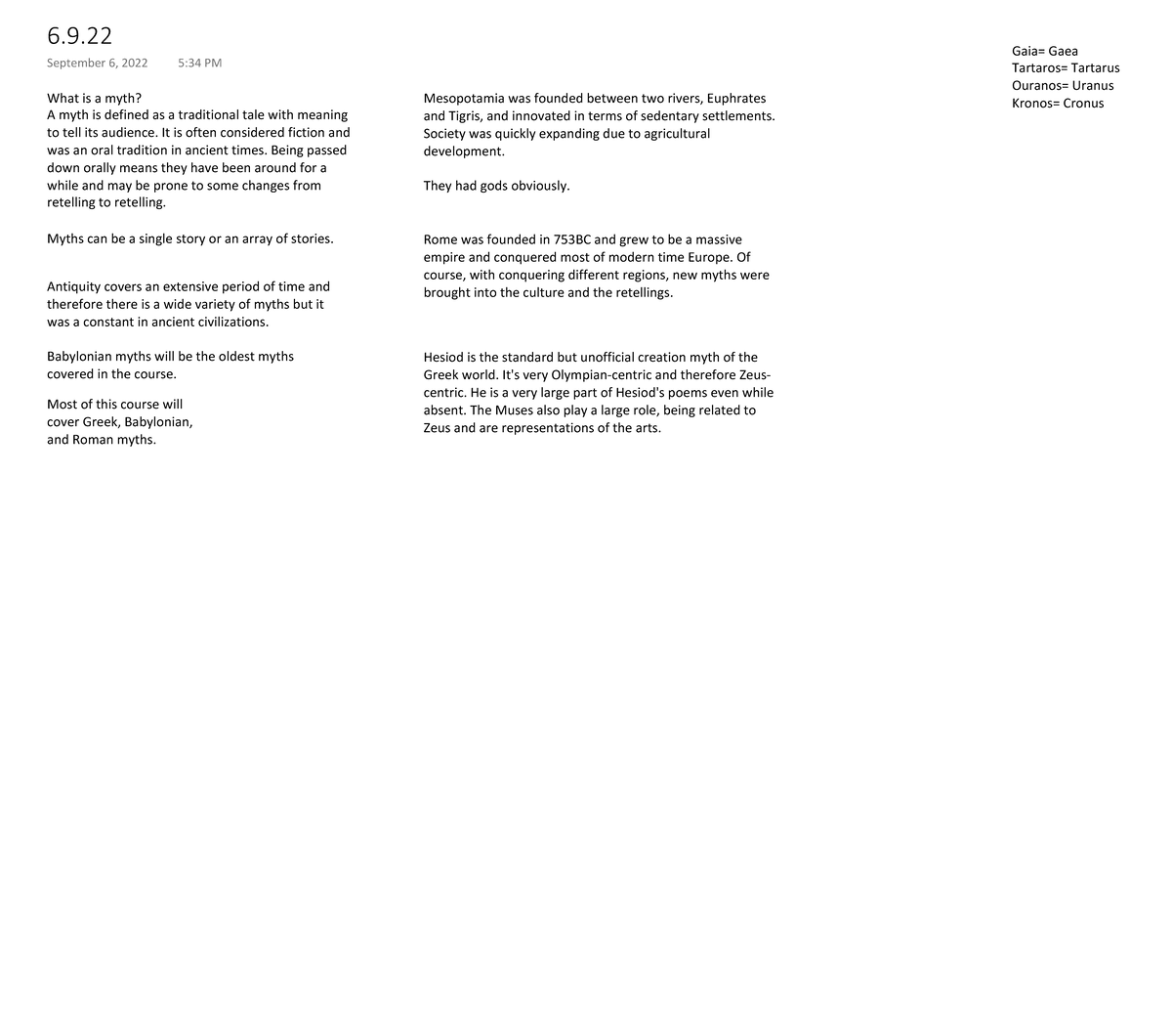 1. Intro What is a myth? A myth is defined as a traditional tale with