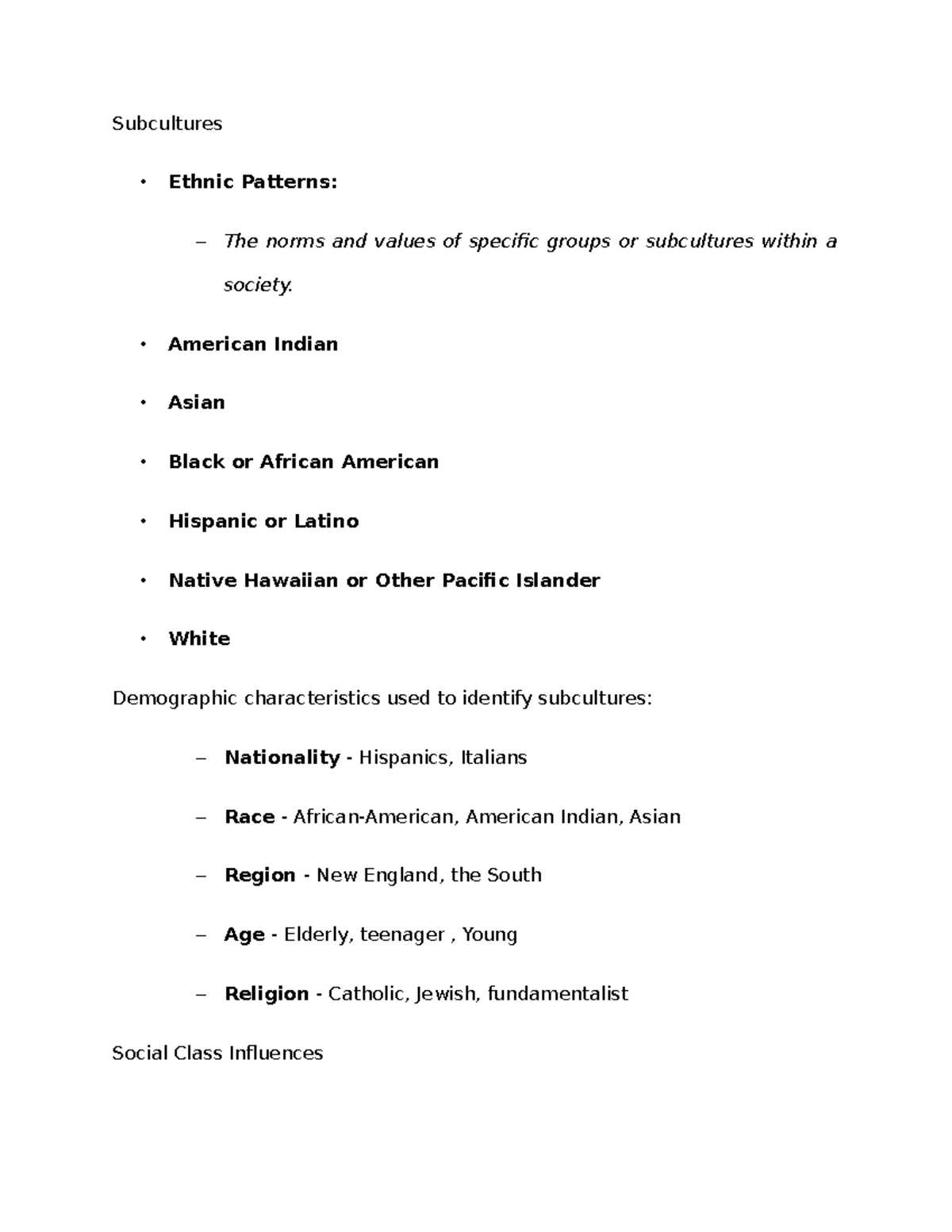 Subcultures in Consumer - Subcultures Ethnic Patterns: The norms and ...