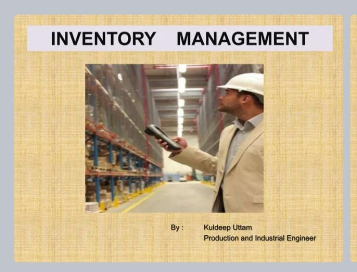 Inventory Management - B.com Programe - Studocu