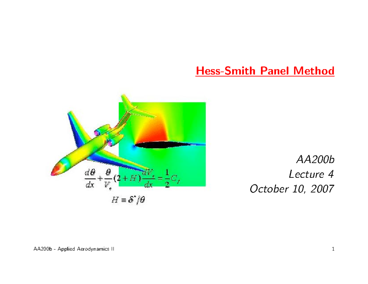 41796500 Hess Smith Panel Method HessSmith Panel Method AA200b