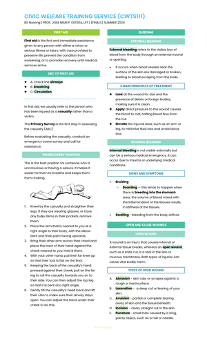 CWS111 Reviewer - aaaa - CWS111 – SUMMER (MIDTERM) MODULE 1: PHYSICAL ...