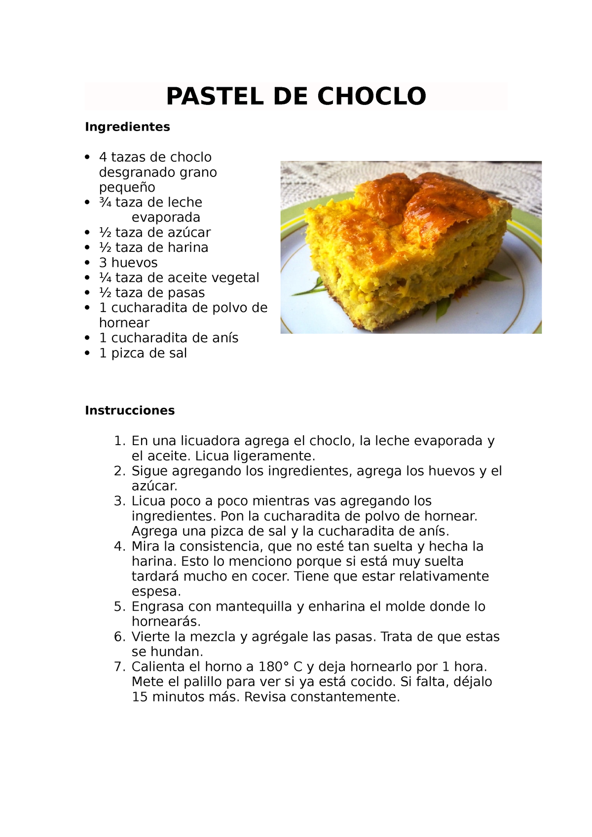 Descubrir 50+ imagen pastel de choclo receta en ingles Thptletrongtan