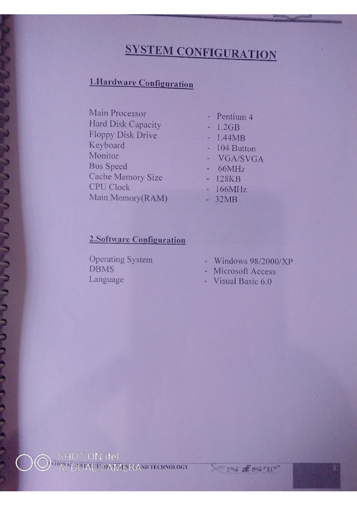 Image to pdf 04012023 22001 6 - SYSTEM CONFIGURATION 1. Hardware ...