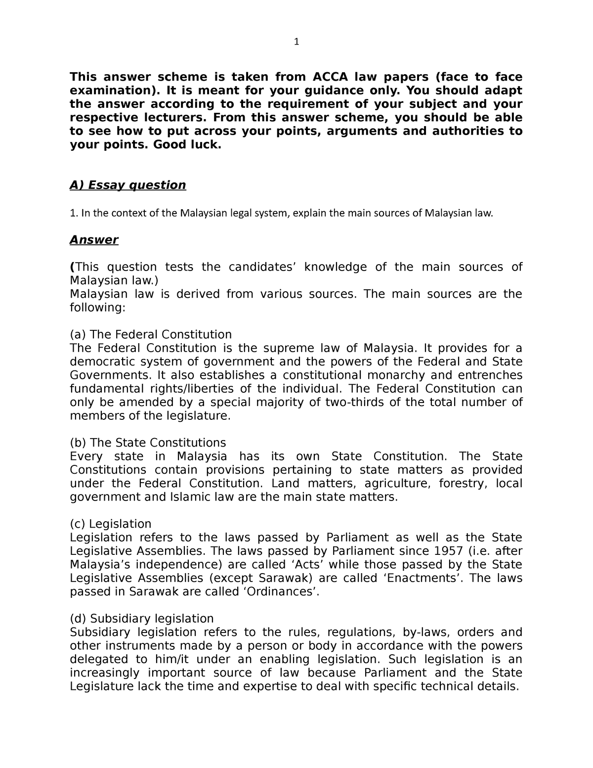 sample-answers-fr-acca-law-paper-june-2007-copy-this-answer-scheme