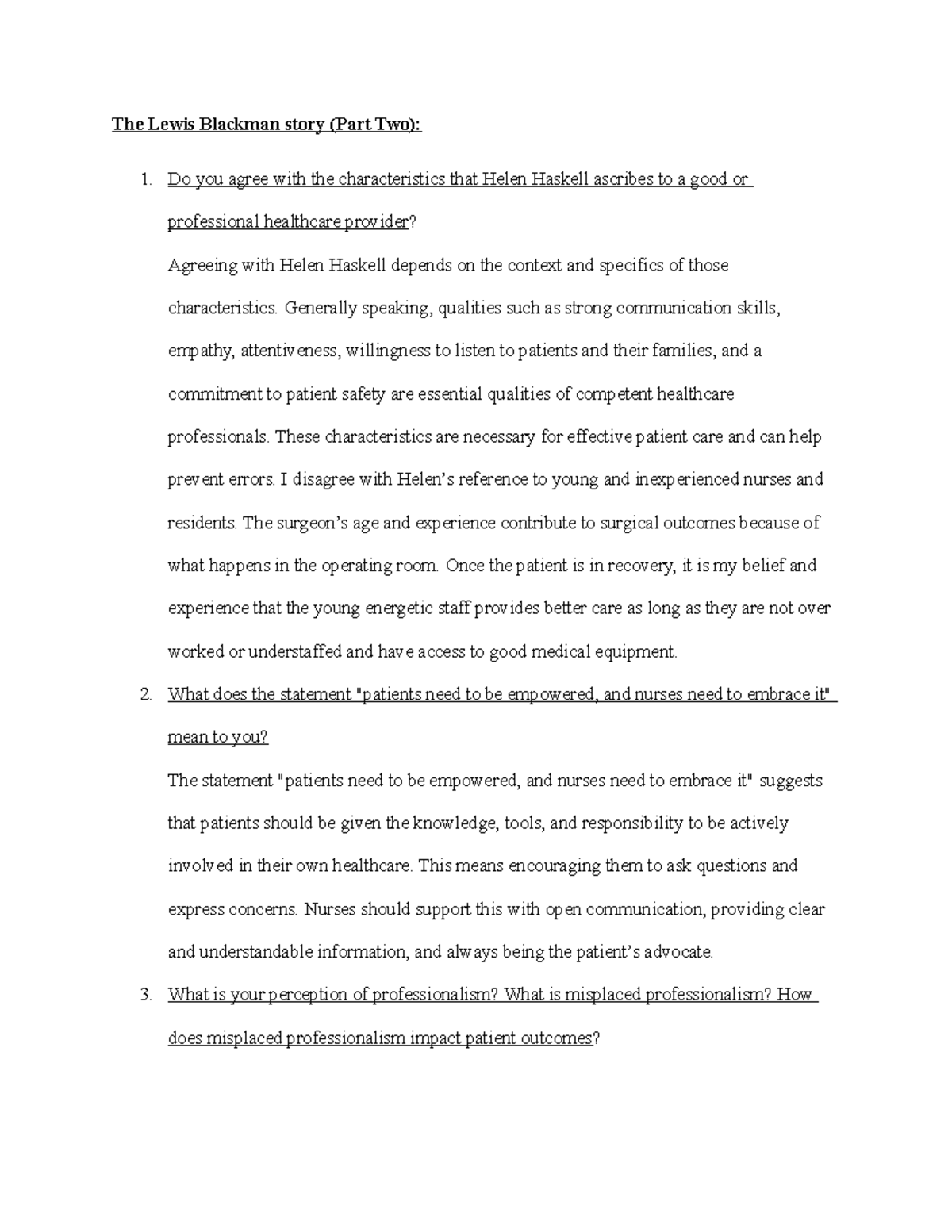 The Lewis Blackman story, Part 2 - Do you agree with the ...