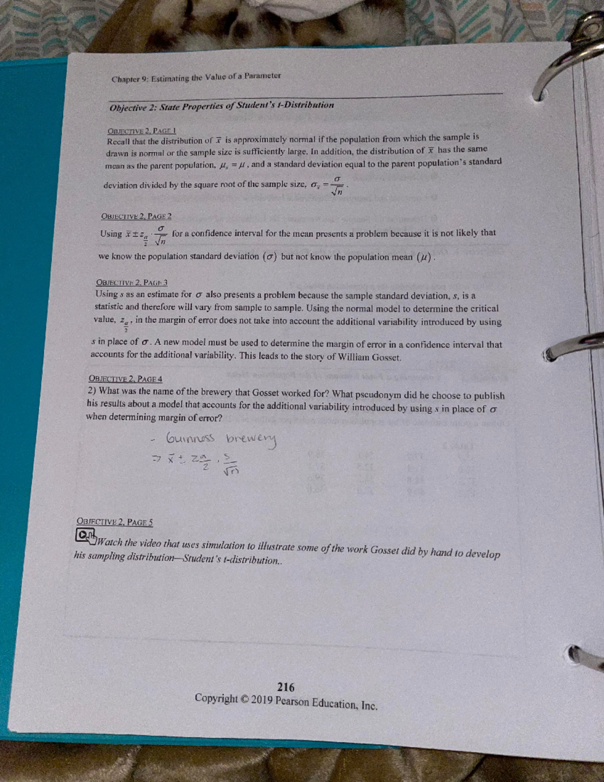 Chapter 9 section 2 page 2 - Chapter 9: Estimating the Value of a ...