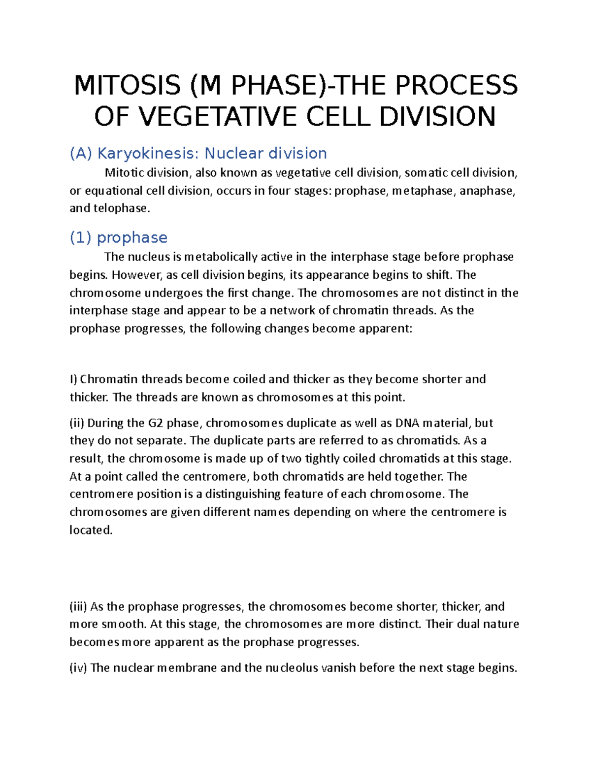 brief-note-on-mitosis-m-phase-the-process-of-vegetative-cell-studocu